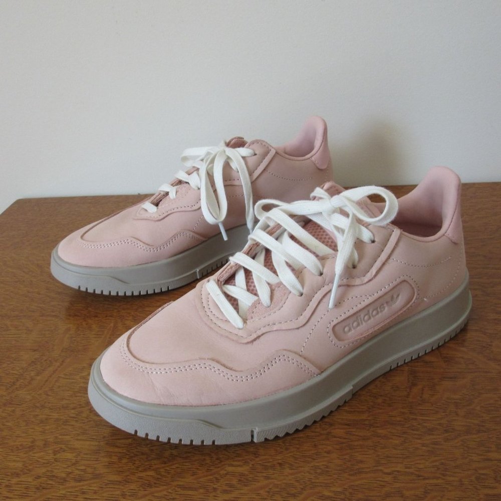 Adidas Original Women SC Premiere EE6042 Size 7 Pink Leather Lace Up Sneaker